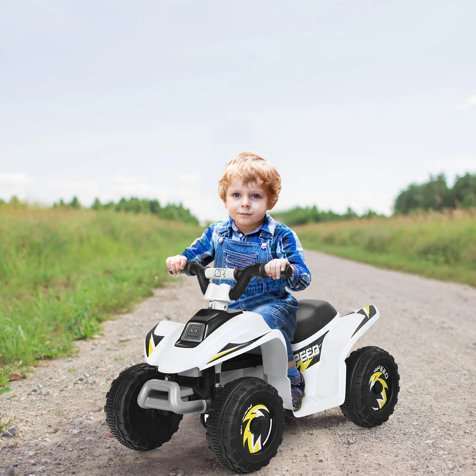 6V Electric Kids Quad ATV Ride-On Toy with 4 Wheels, Forward and Reverse, Music Features for Toddlers - Image 3