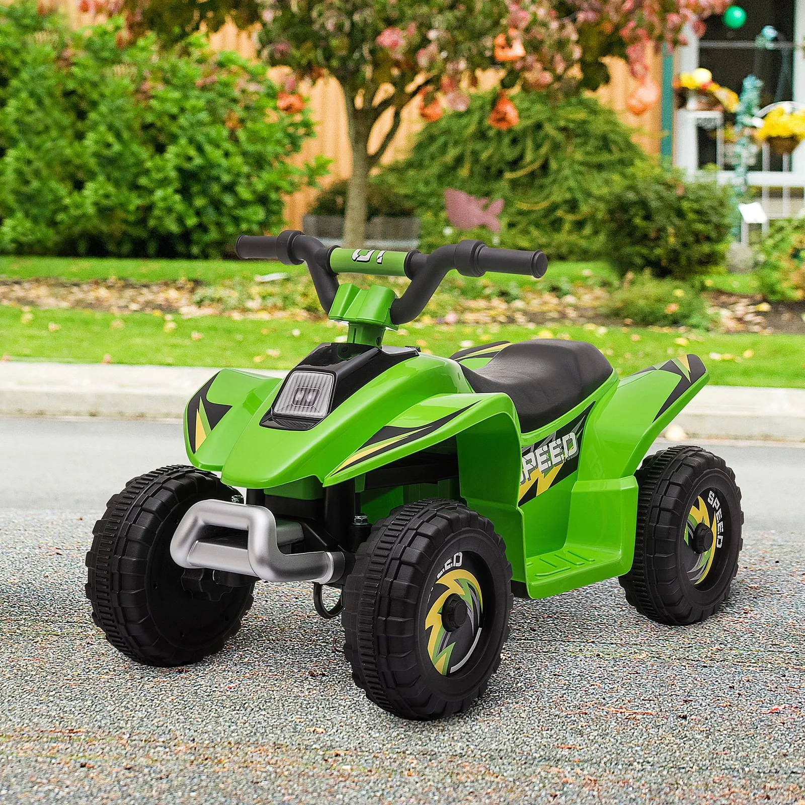 6V Electric Ride-On Car for Kids with Large Wheels Green 18-36 Months - Image 9