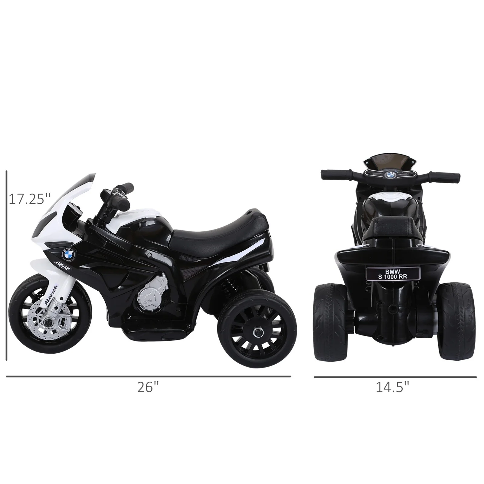 6V Licensed BMW Toddler Motorcycle with Headlight for Kids - Image 3