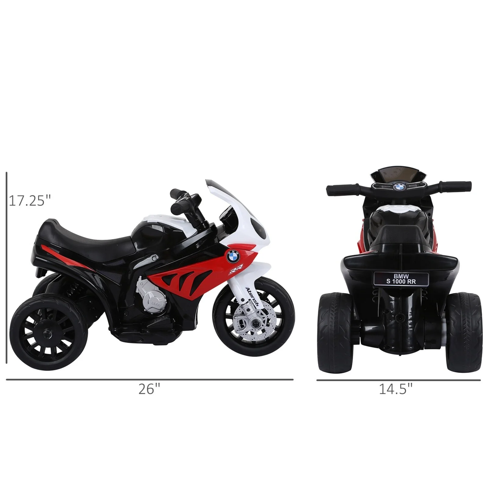6V Licensed BMW Toddler Motorcycle with Headlight and Music for Kids - Image 3
