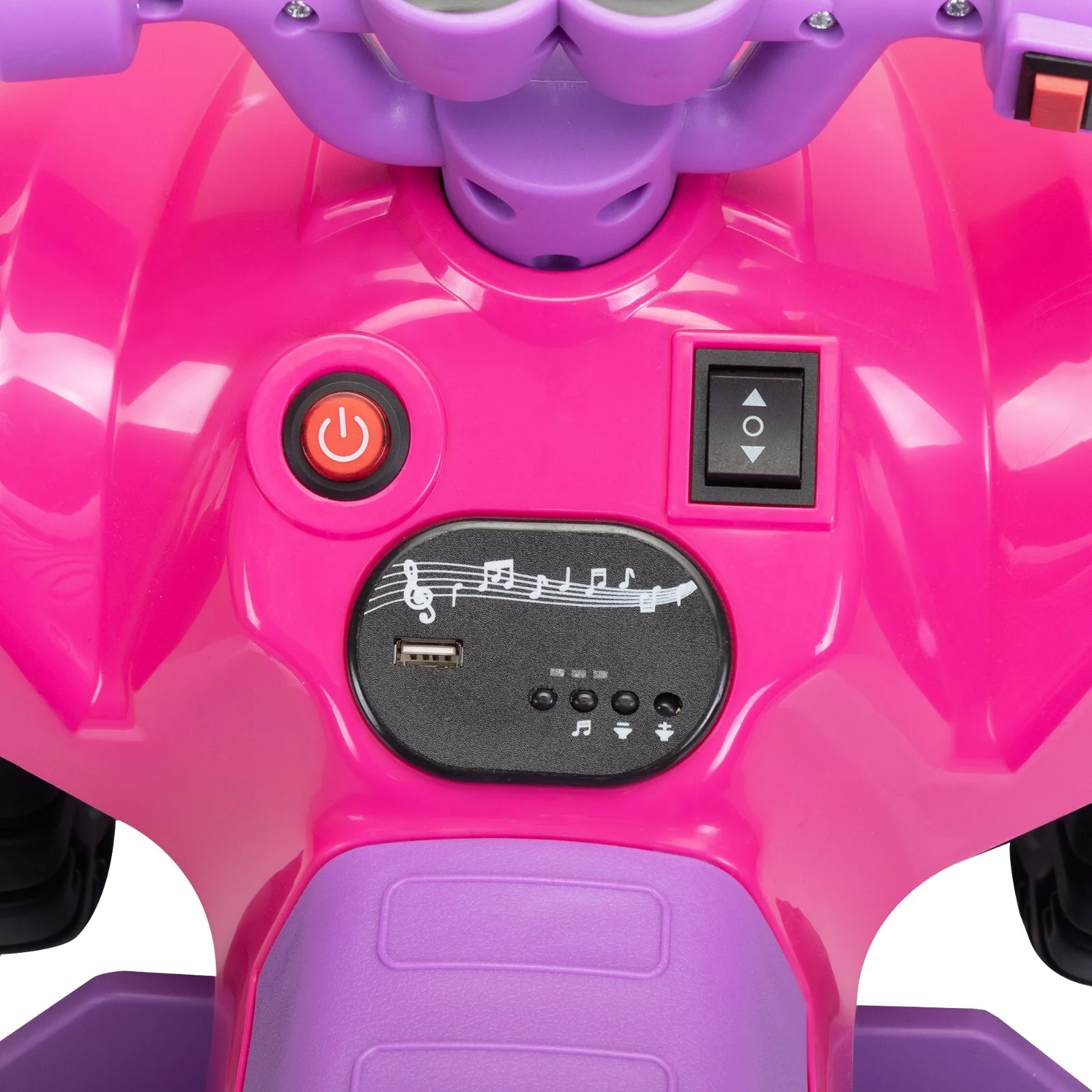 6V Battery-Powered Kids Electric Ride-On ATV Quad Car with Spray Device, Pink - Image 15
