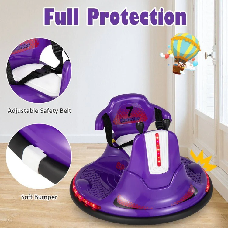 6V Kids Ride-On Bumper Car with 360° Spin and Remote Control Toy Vehicle for Children - Image 13
