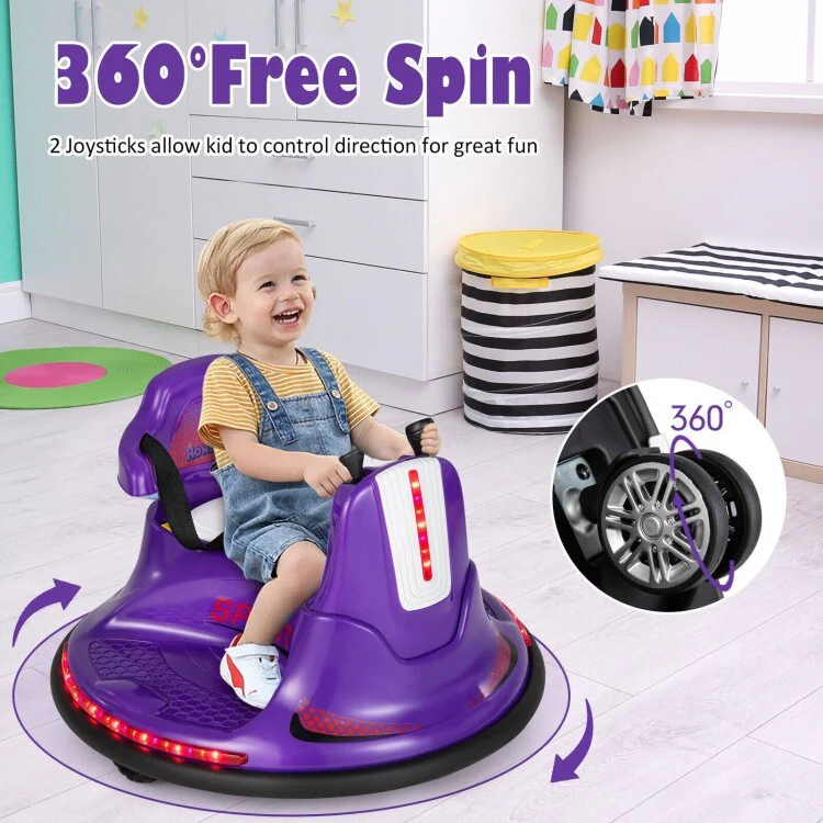 6V Kids Ride-On Bumper Car with 360° Spin and Remote Control Toy Vehicle for Children - Image 14