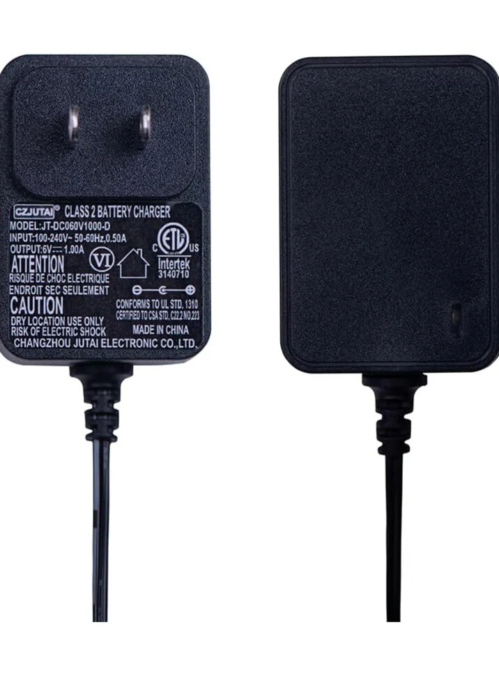 6V 6 Volt Round Hole Battery Charger for Kids Electric Ride-On Car