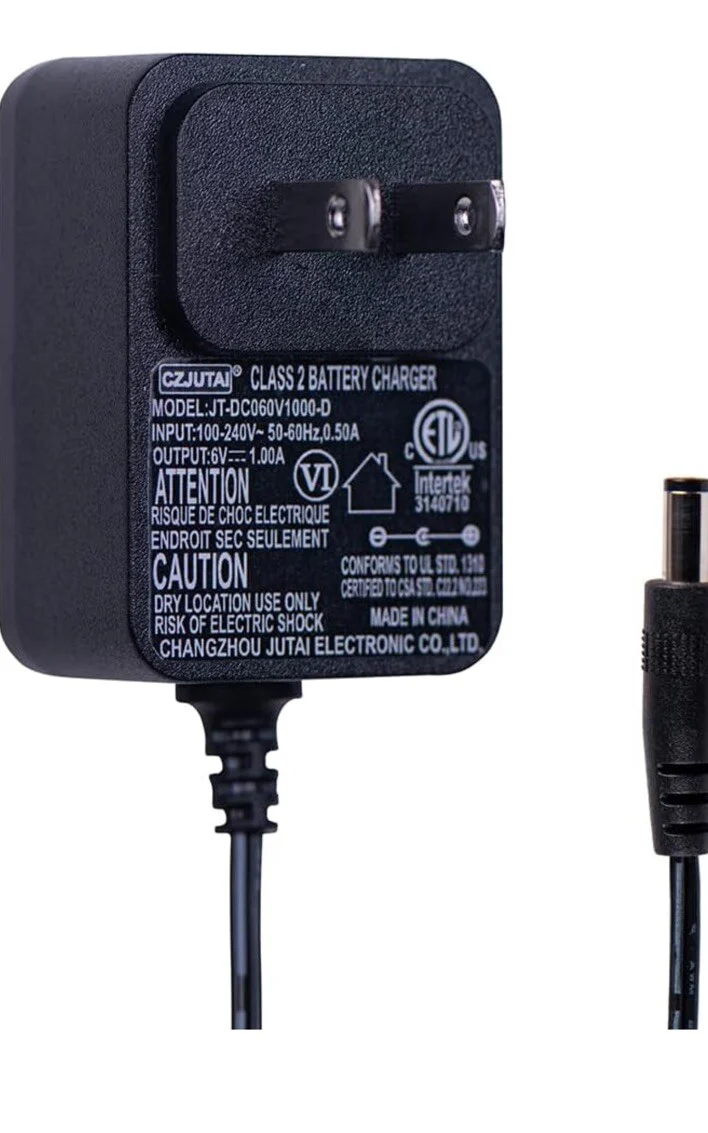 6V 6 Volt Round Hole Battery Charger for Kids Electric Ride-On Car - Image 3