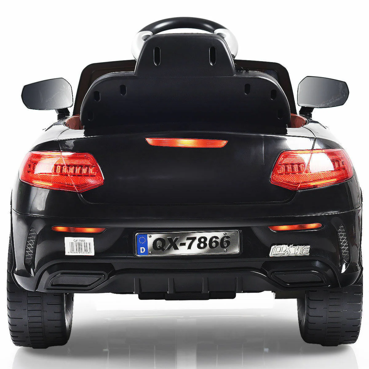 6V Kids Ride On Car with RC Remote Control and LED Lights - Black - Image 10