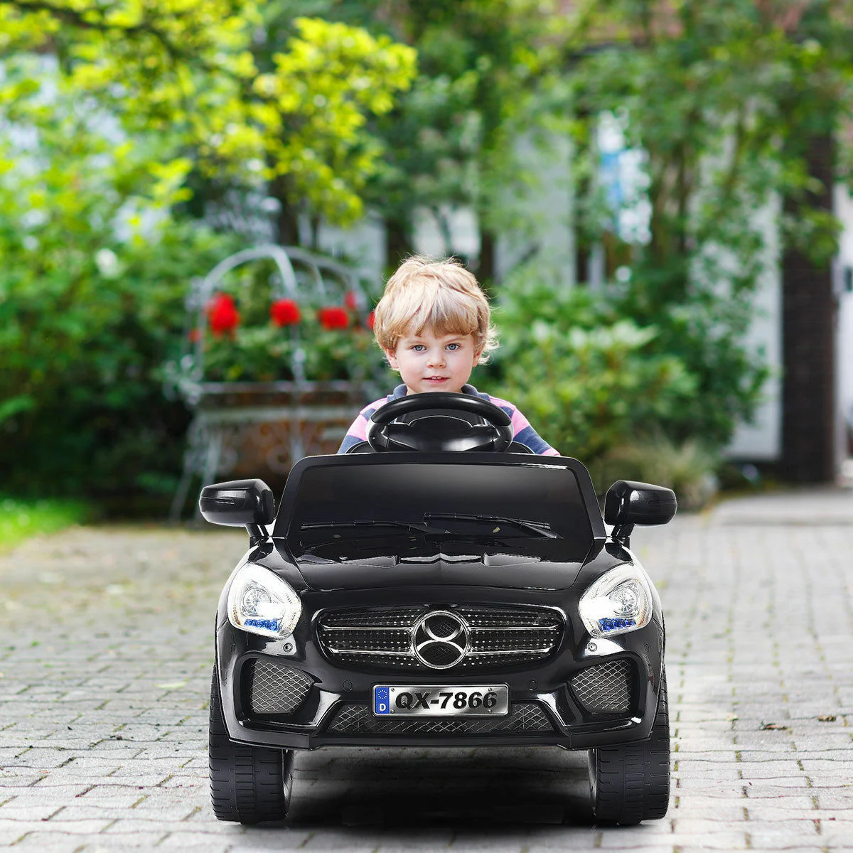 6V Kids Ride On Car with RC Remote Control, Battery Powered Toy with LED Lights - Image 3