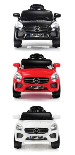 6V Kids Ride On Car with RC Remote Control, LED Lights, and MP3 Player - White - Image 2