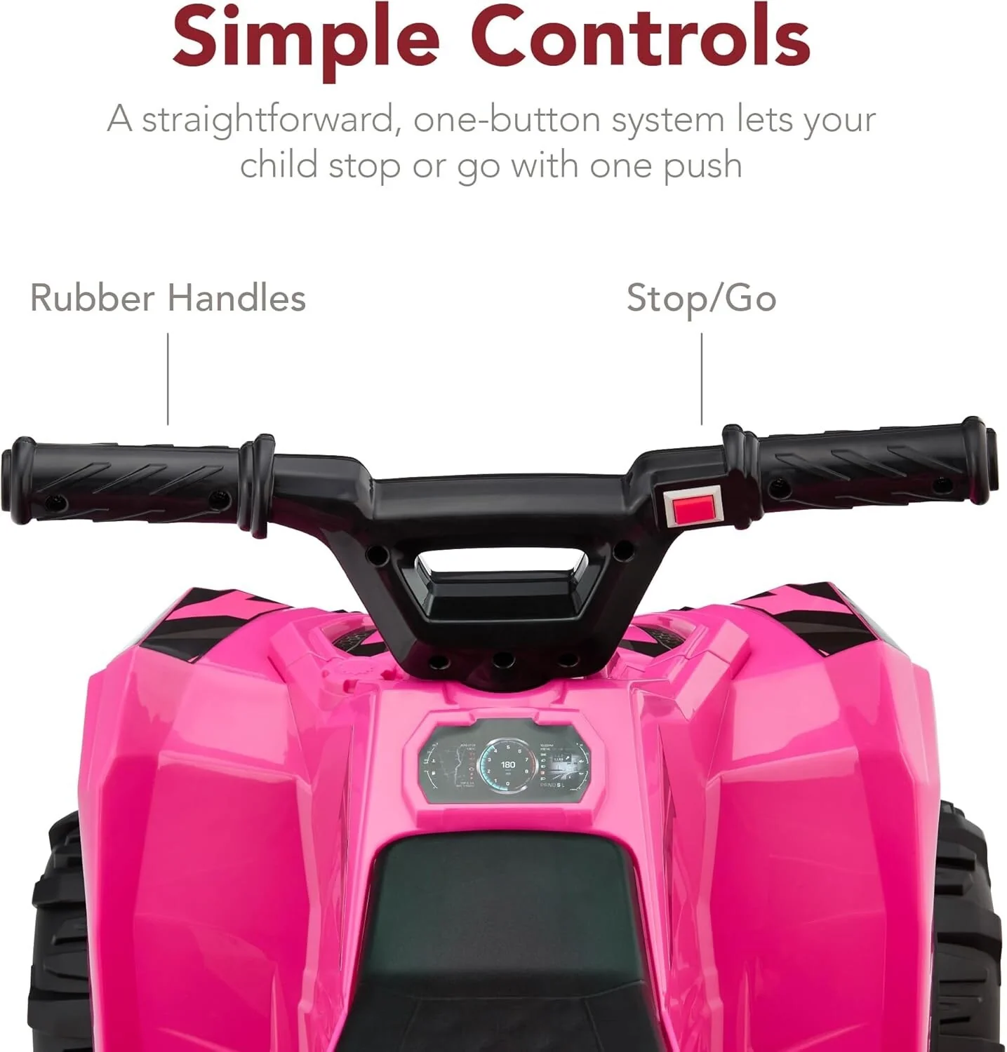 6V Kids Ride-On 4-Wheeler ATV Toy Car with 1.8 MPH Max Speed and Treaded Tires - Image 5