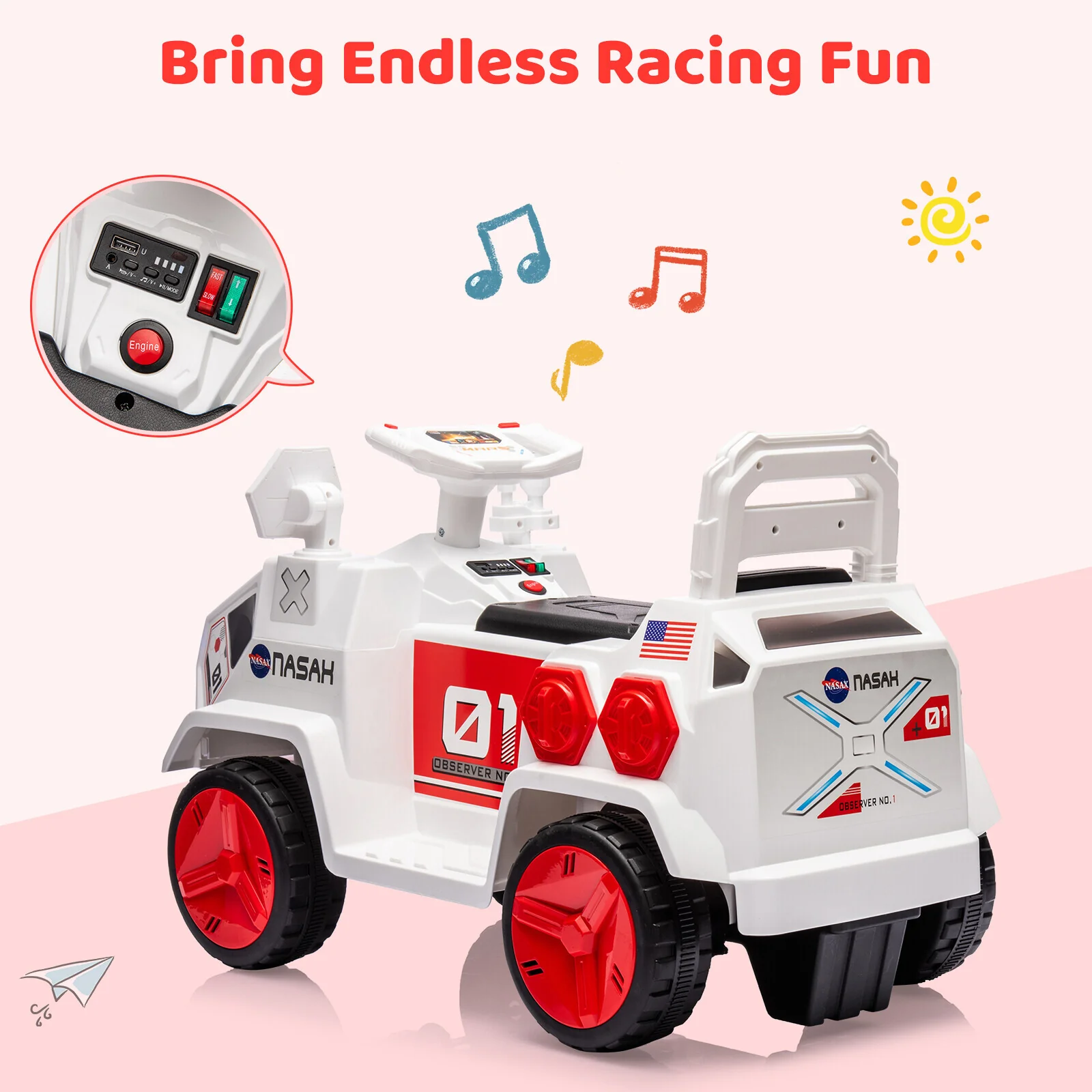 6V Electric Ride-On Car for Kids with MP3 Player and LED Lights - Image 5