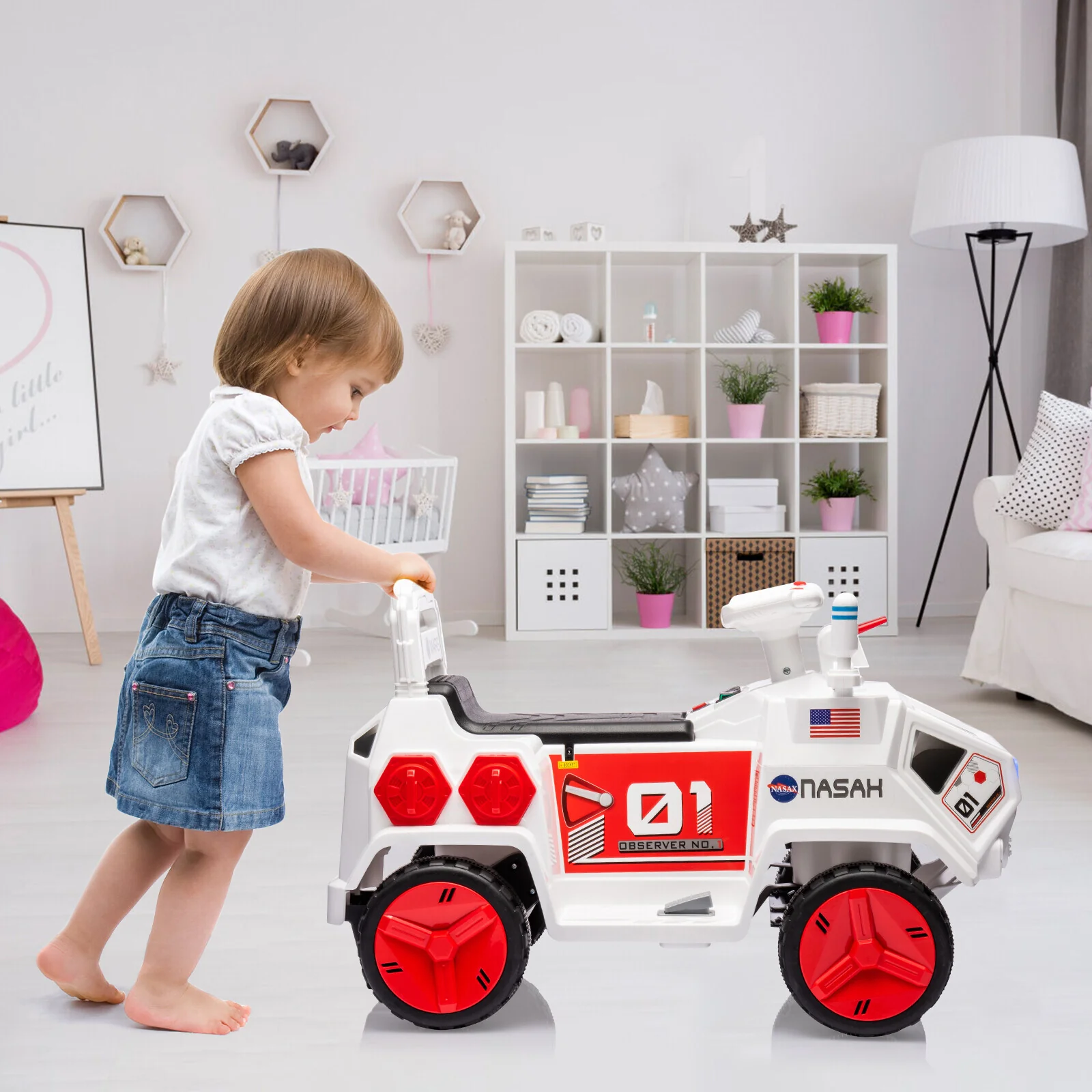 6V Electric Ride-On Toy with MP3, LED Lights, and Powered Wheels for Kids Ages 1-3 - Image 8