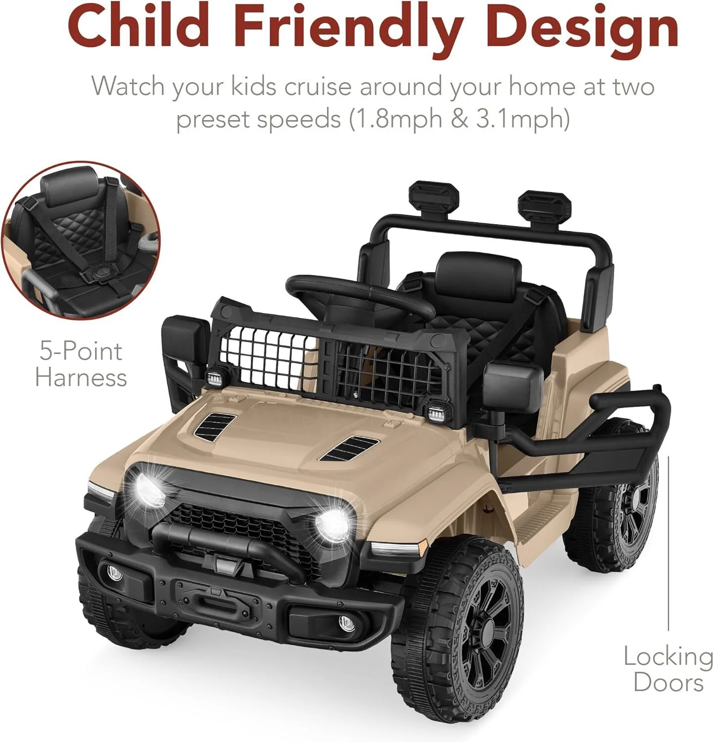6V Electric Mini Ride-On Truck for Kids with 2-Speed Parent Remote Control - Image 5