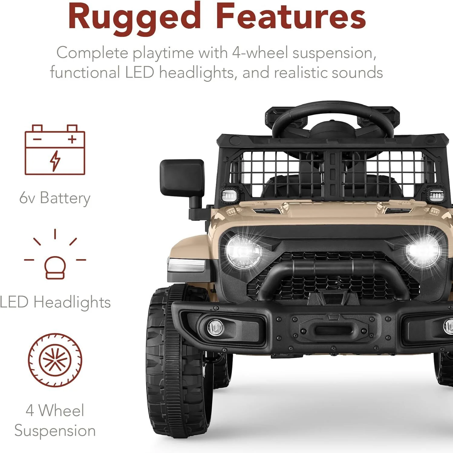 6V Electric Mini Ride-On Truck for Kids with 2-Speed Parent Remote Control - Image 6