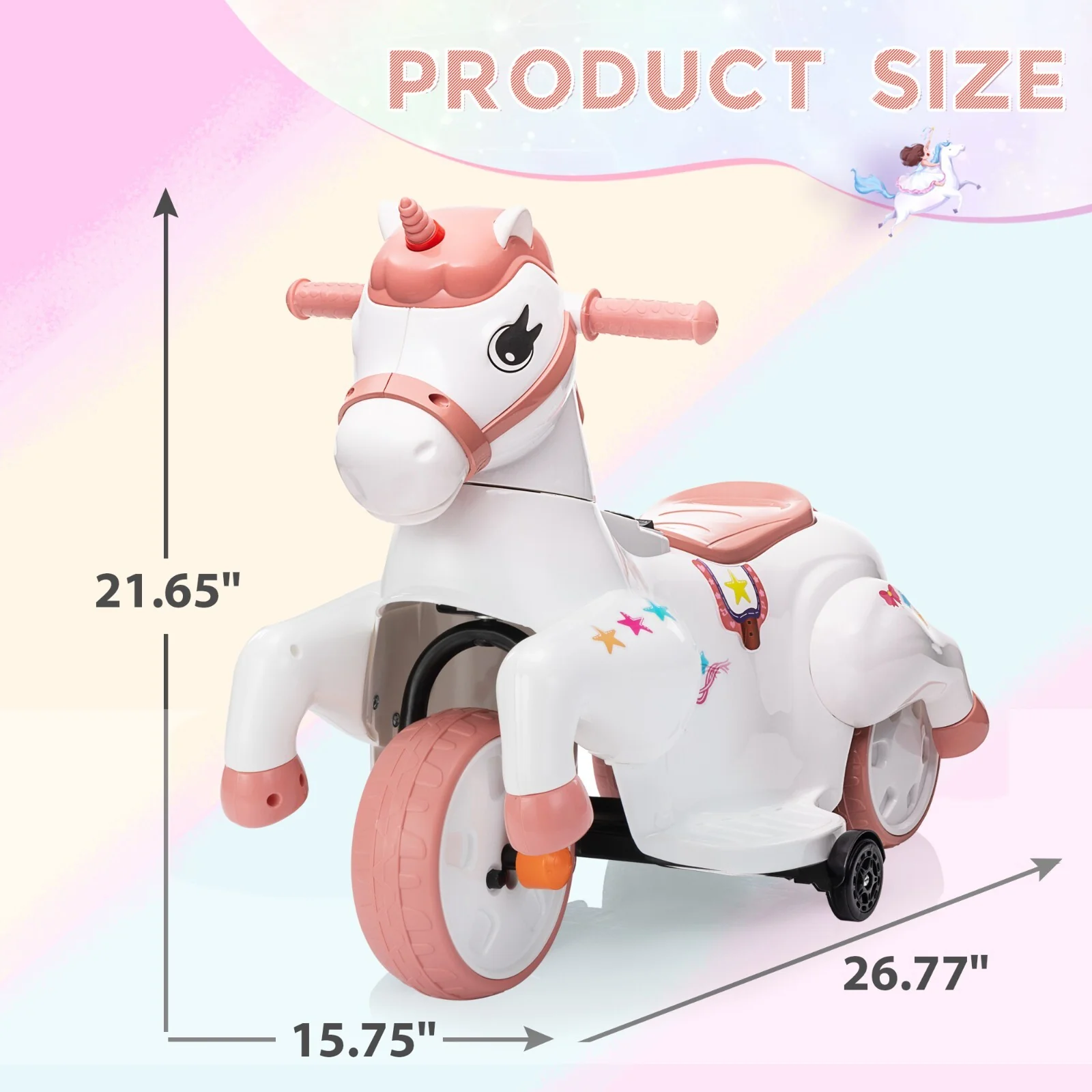 6V Kids Ride-On Toy with Music and Rechargeable Battery for Toddlers - Image 7