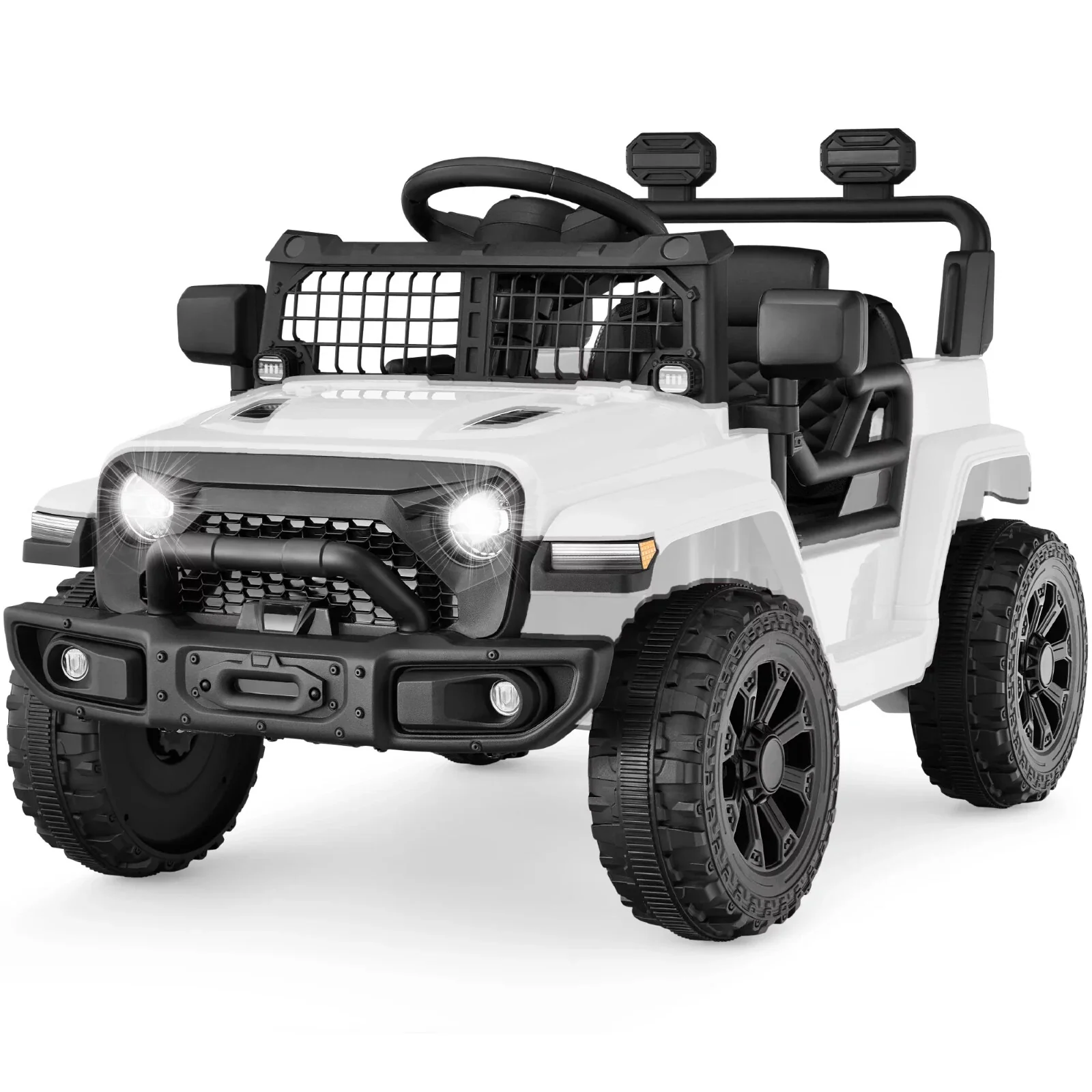 6V Kids LED Ride-On Jeep Truck with Parent Remote Control and Music, Ages 3-5 - Image 2