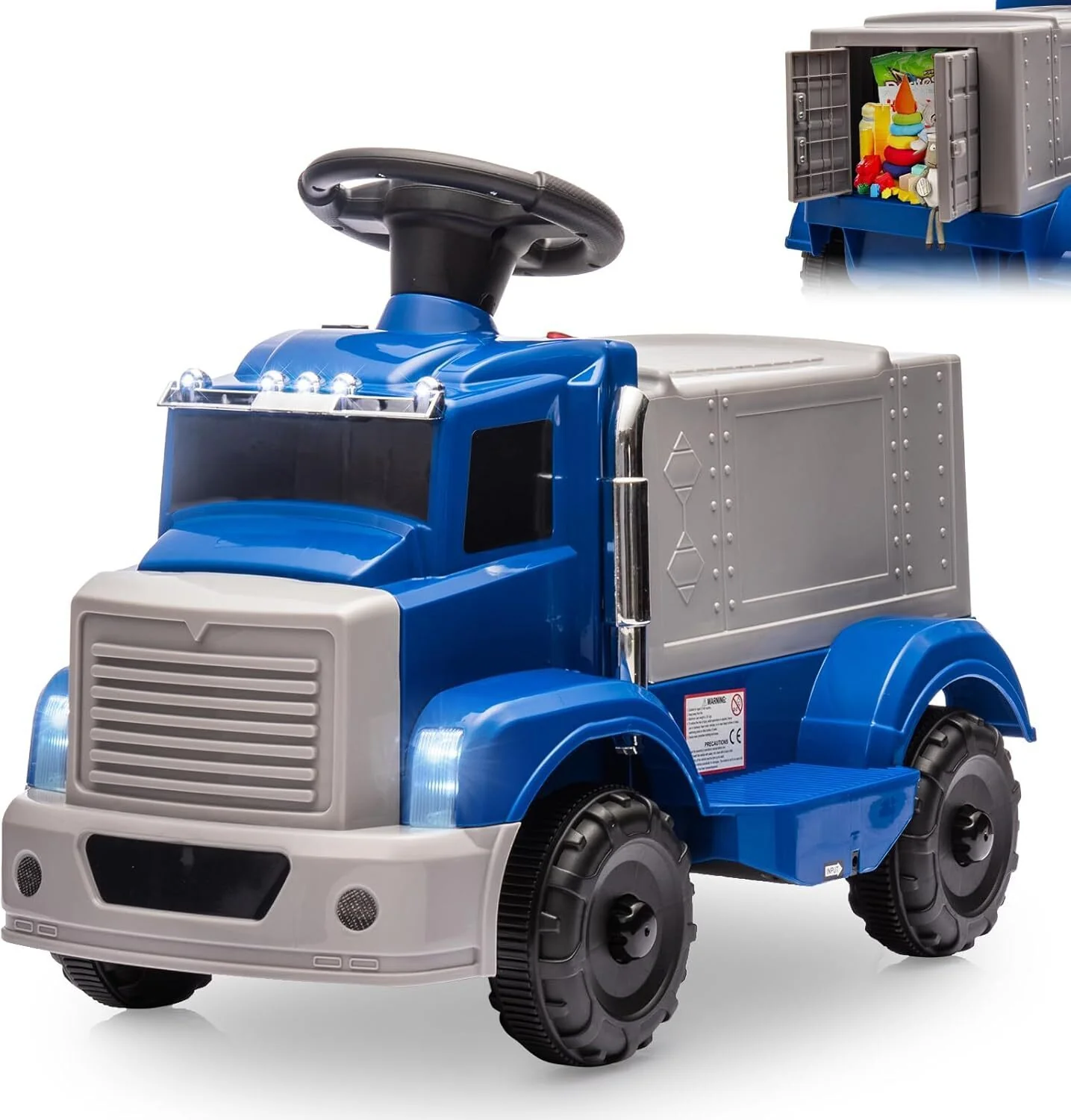6V Kids Electric Ride-On Truck with Storage Compartment Toy Car