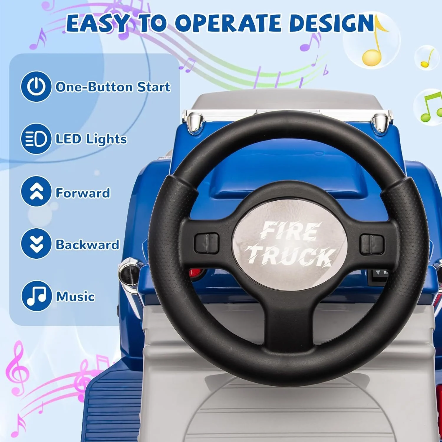 6V Kids Electric Ride-On Truck with Storage Compartment Toy Car - Image 6
