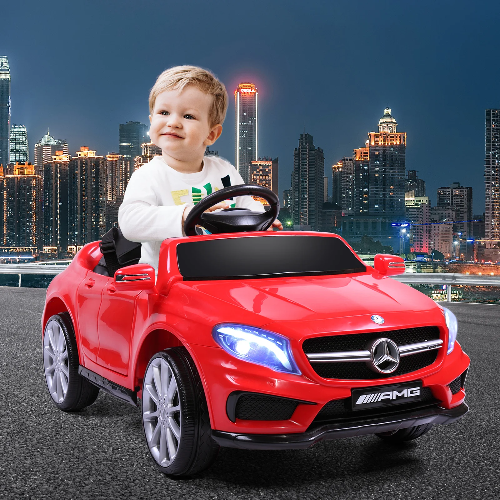 6V Licensed Mercedes-Benz AMG Electric Ride-On Car with Parental Remote Control for Kids - Image 19