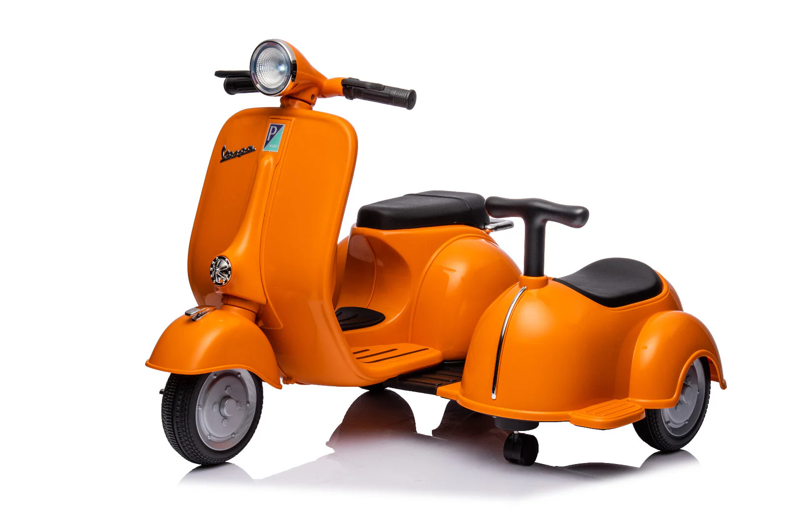 6V Licensed Vespa Scooter Motorcycle with Sidecar in 5 Colors - Image 19