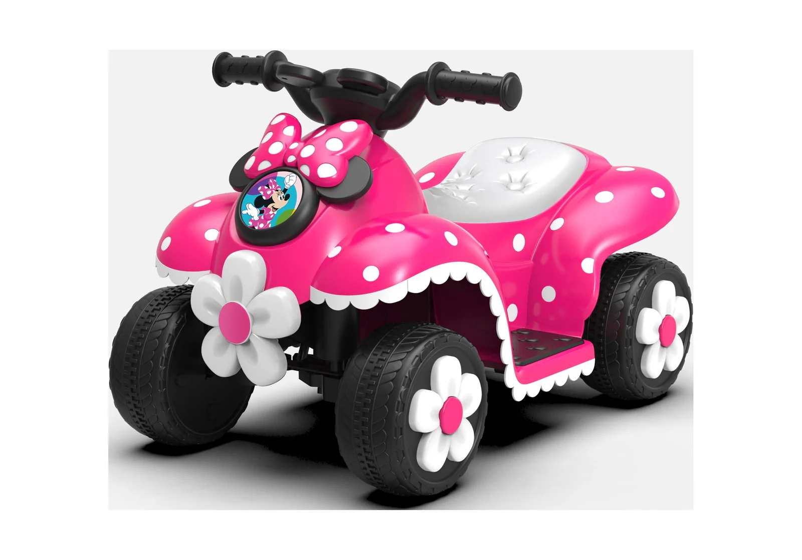 6V Battery Powered Minnie Mouse Ride-On Quad for Kids Ages 3 and Up
