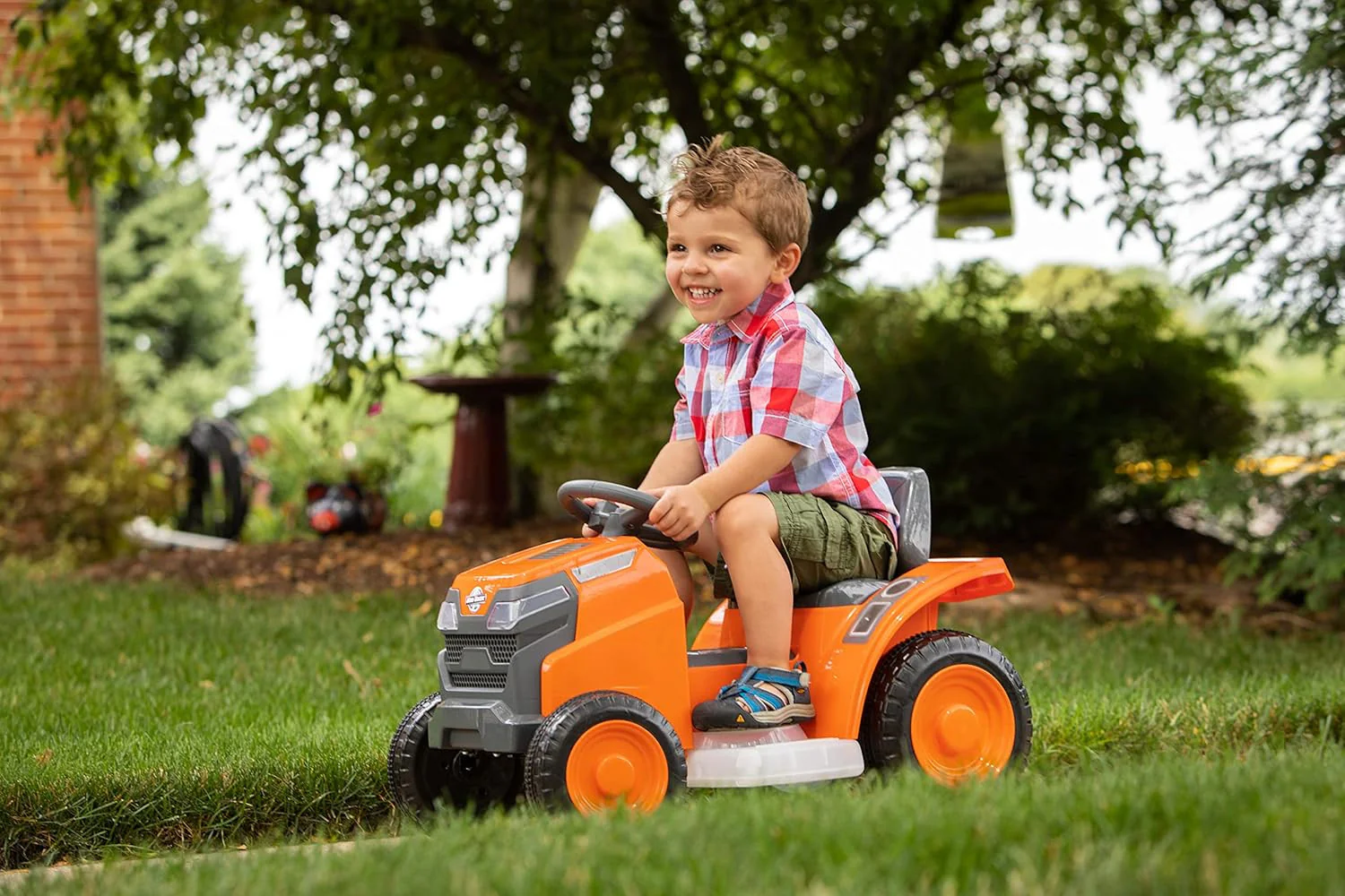 6V Ride-On Lawn Mower Electric Car for Kids and Toddlers Outdoor Toy - Image 2