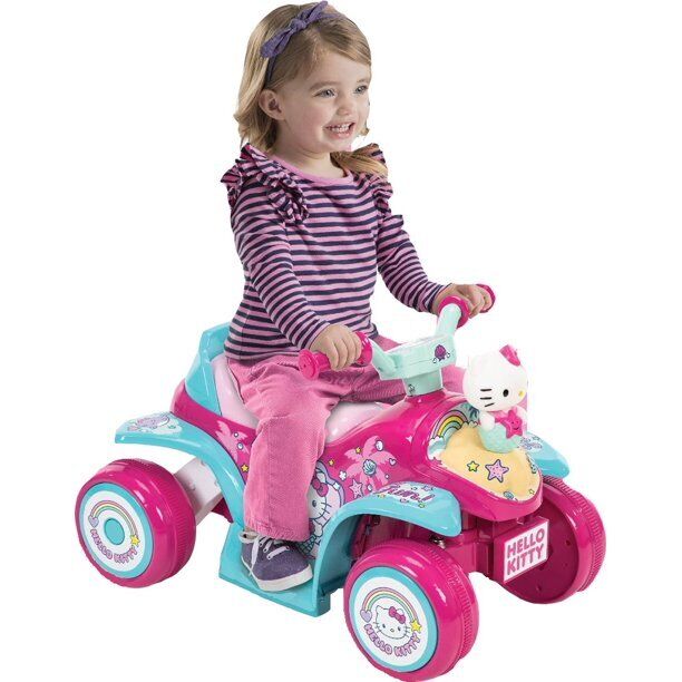 6V Pink Electric Quad Bike with Bubble Tank for Girls - Image 2