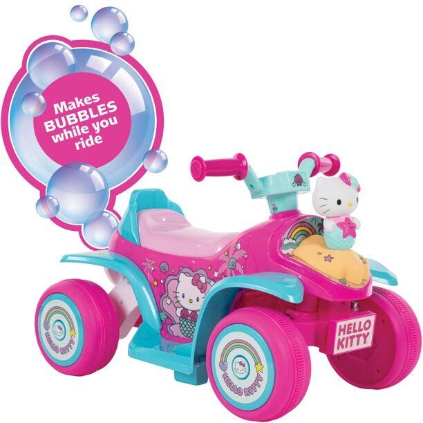 6V Pink Electric Quad Bike with Bubble Tank for Girls - Image 3