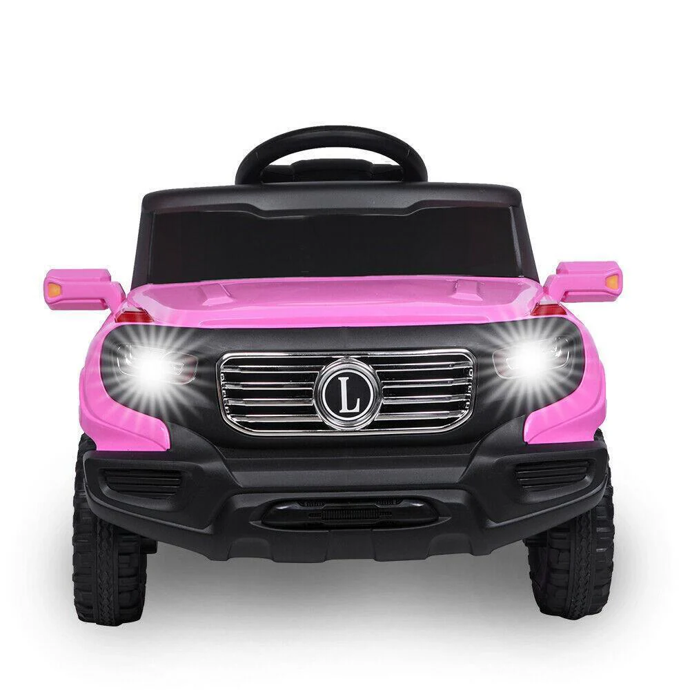 6V Pink Electric Ride-On Car Truck for Kids with Remote Control and LED Lights - Image 3