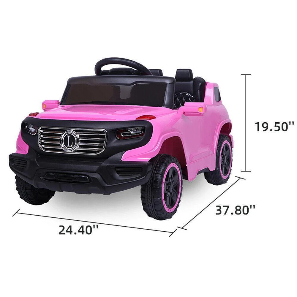 6V Pink Electric Ride-On Car Truck for Kids with Remote Control and LED Lights - Image 5