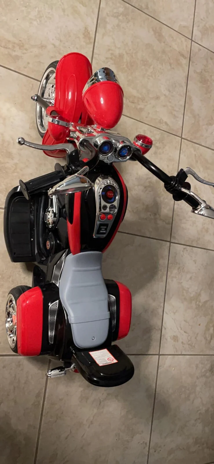 6V Powered Toddler 3-Wheel Motorbike Ride-On Toy with Horn and Headlight - Image 11