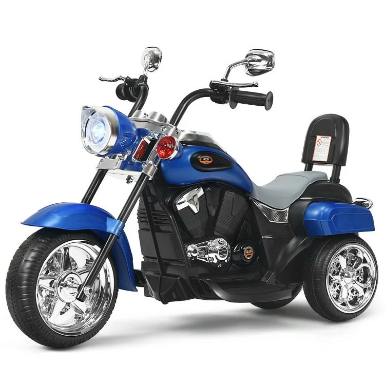 6V Powered Toddler 3-Wheel Motorbike Ride-On Toy with Horn and Headlight - Image 17