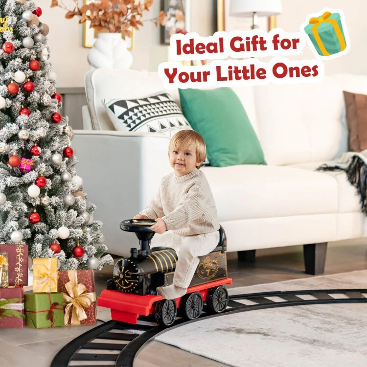 6V Rechargeable Battery Powered Kids Electric Ride-On Train with Durable Wheels - Image 5