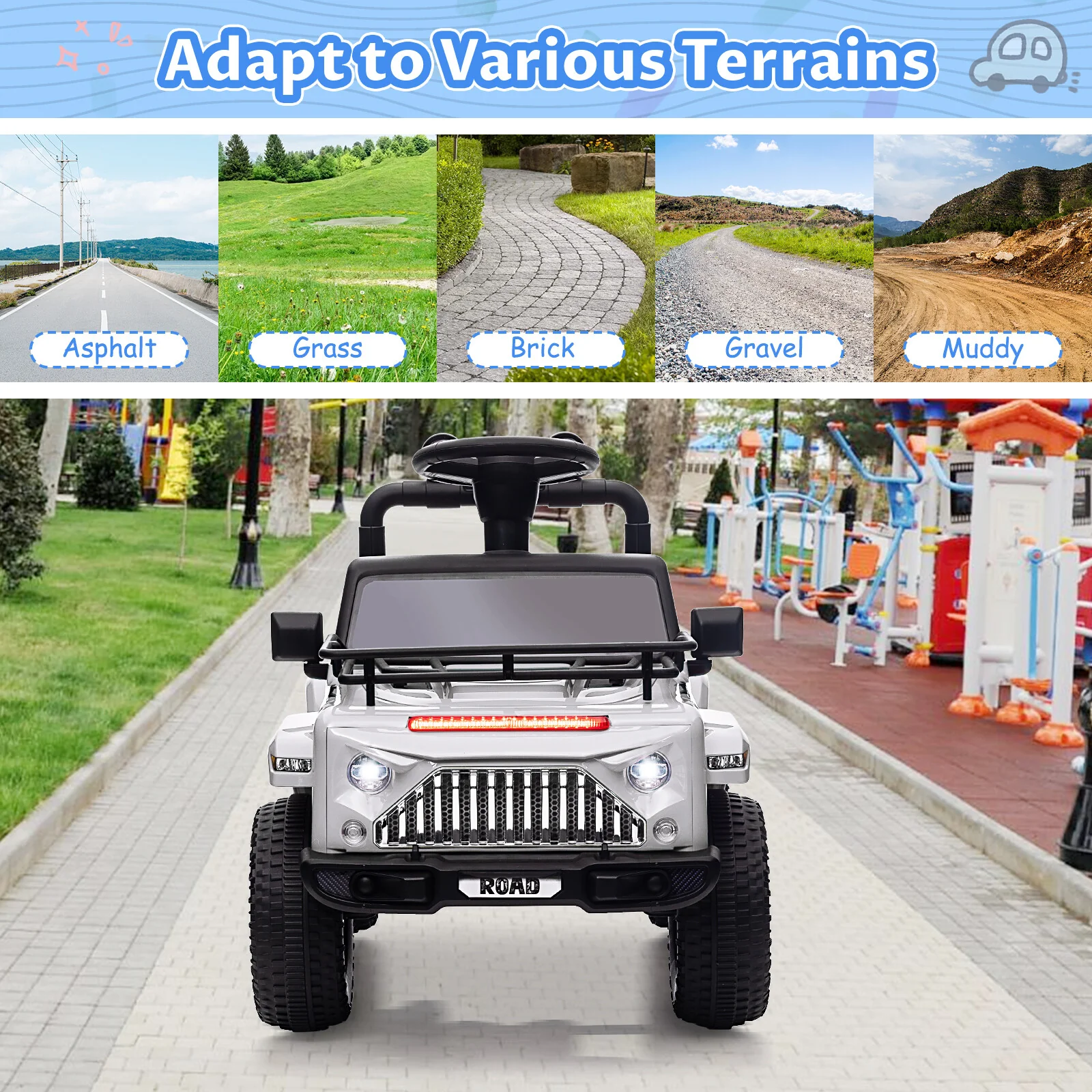 6V Battery-Powered Electric Ride-On Car for Toddlers with LED Lights - Image 23