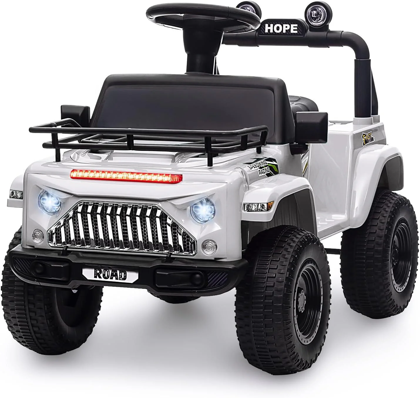 6V Ride-On Car for Kids 3-6 Years with LED Lights, Rear Storage, Horn, and Music - Image 8