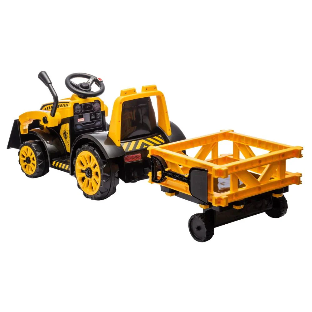 Ergonomic 6V Ride-On Construction Tractor with Front Loader - Image 5