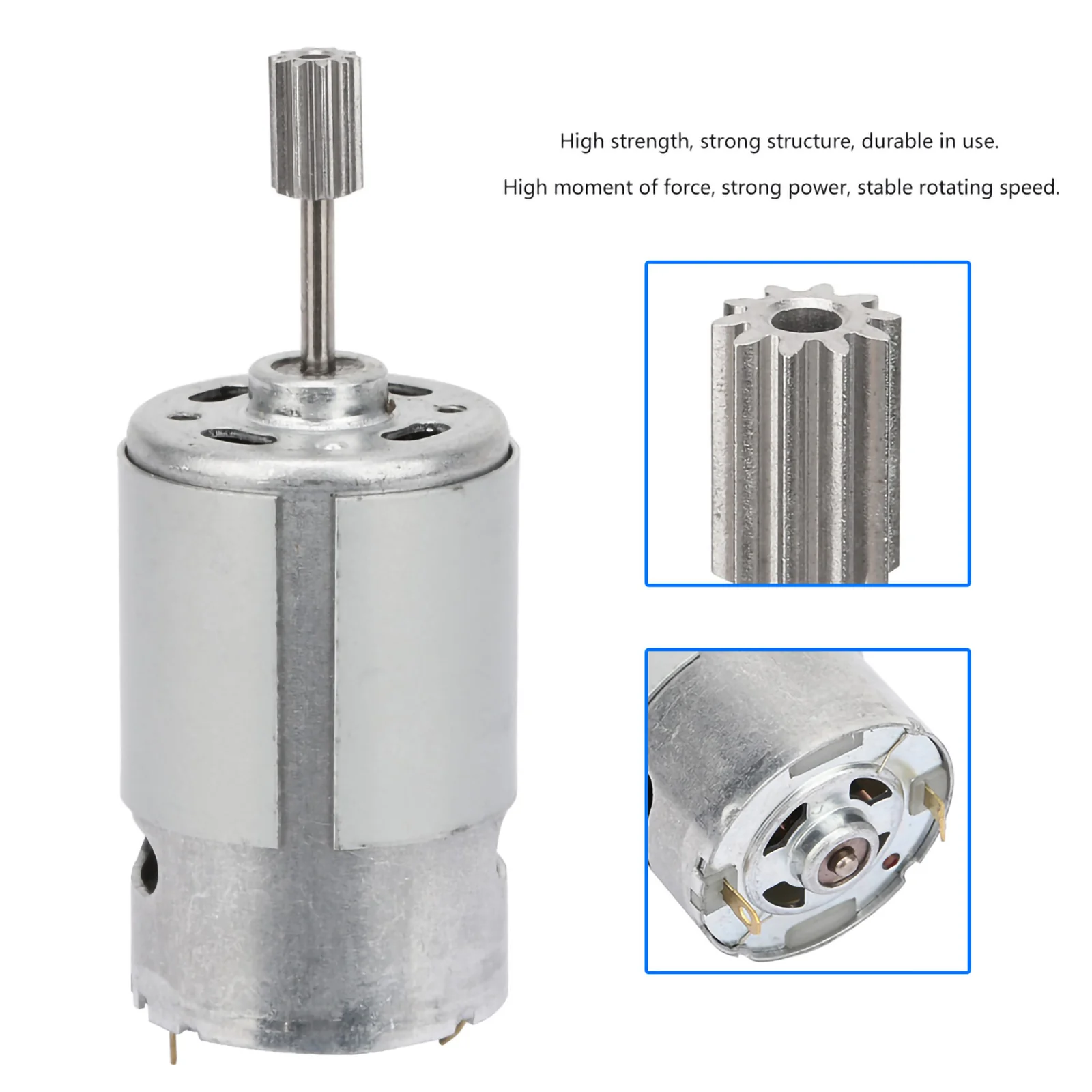 6V RS550 High-Speed 20,000 RPM Motor for Electric Kids’ Toy Cars and Motorcycles - Image 2