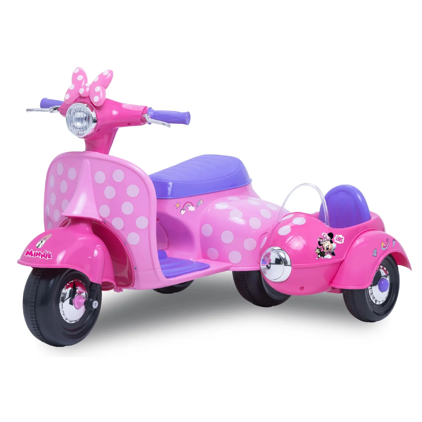 6V Ride-On Scooter with Sidecar Toy for Kids – 5 lb Weight Limit on Sidecar - Image 10