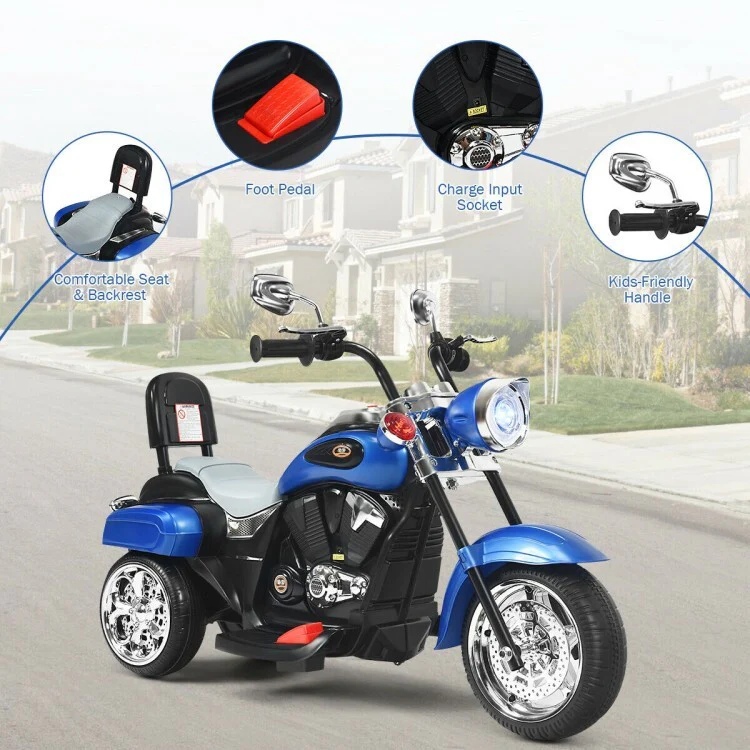 6V Toddler Electric Motorbike Ride-On Toy with Horn and Headlights for Indoor and Outdoor Use - Image 6