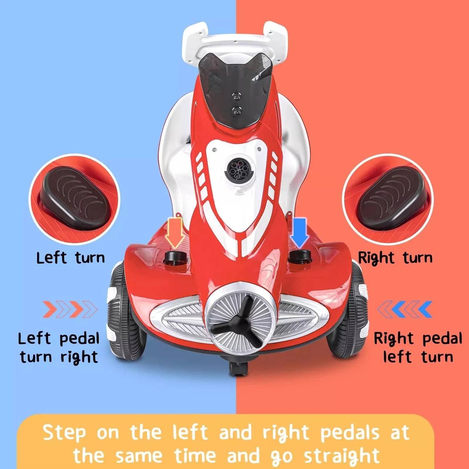 6V Dual Drive Electric Ride-On Car for Kids with Automatic Bubble Feature 3-5 Years - Image 2