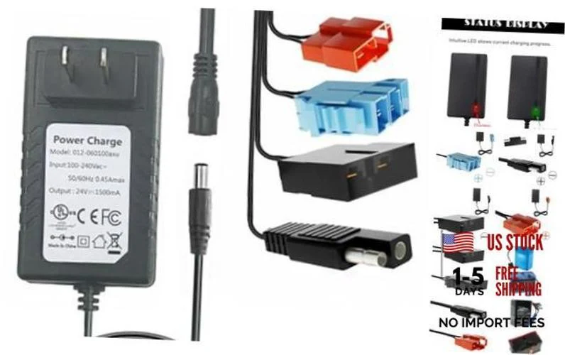 Multi-Voltage Charger for 24V Battery-Powered Kids' Ride-On Toys