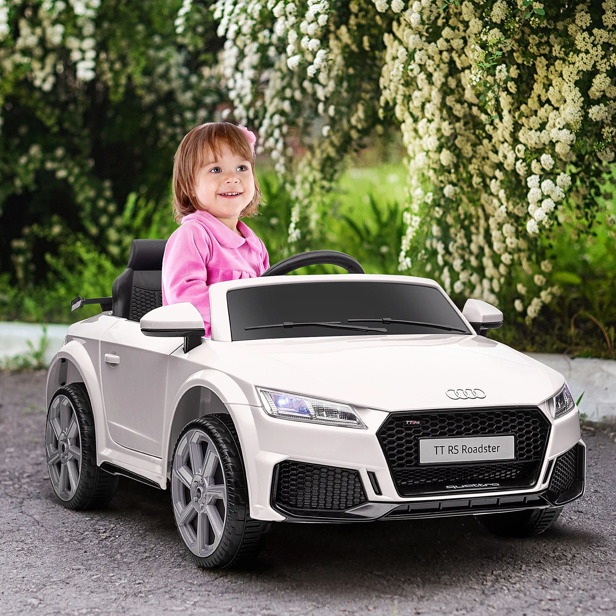 6V Battery-Powered Luxury Audi TT RS Riding Toy Car with Kids Seat