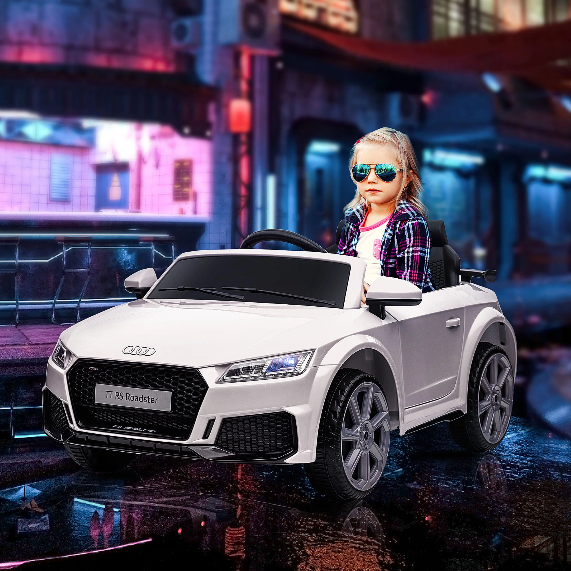 6V Battery-Powered Luxury Audi TT RS Riding Toy Car with Kids Seat - Image 9