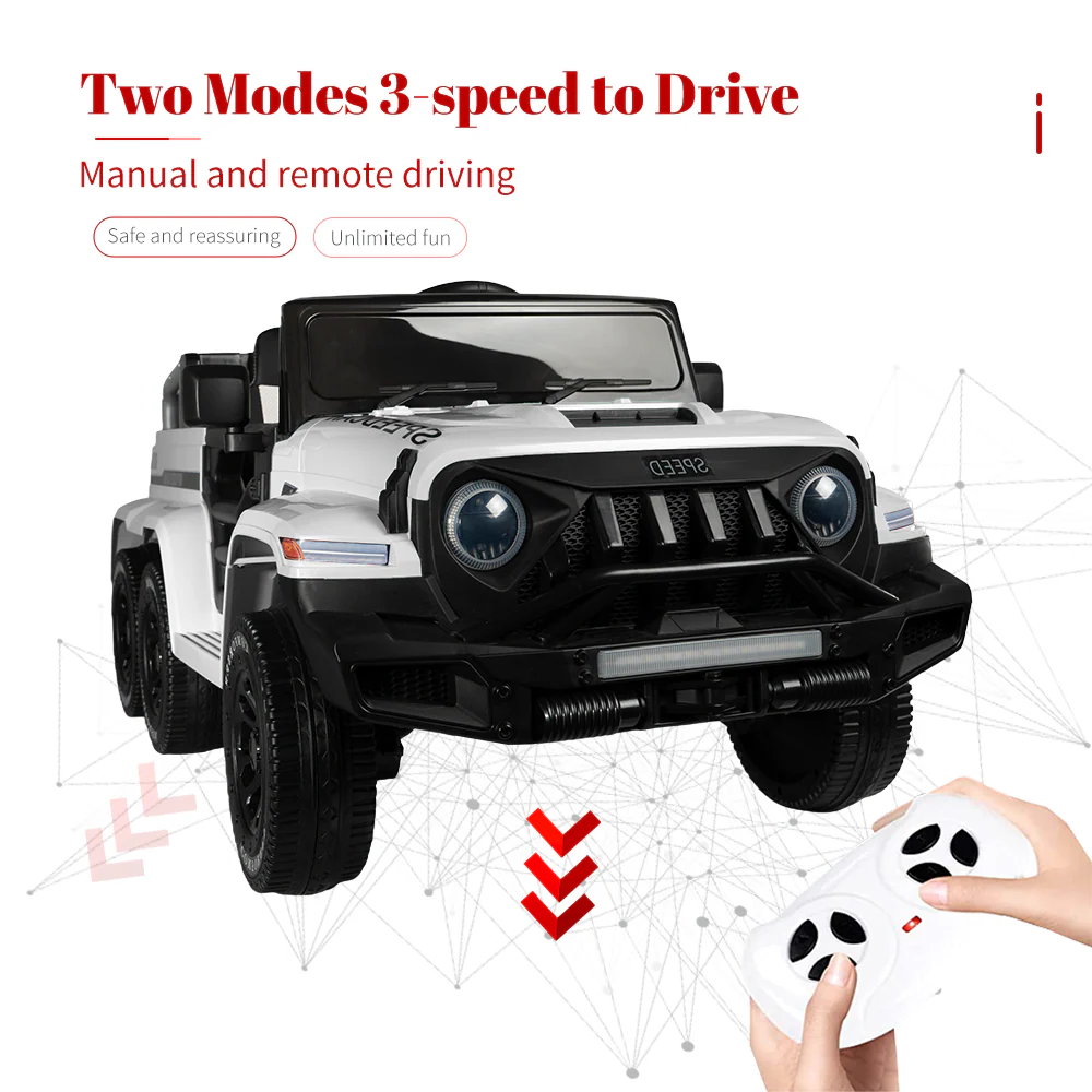 6WD Kids Ride-On Truck with Remote Control and Lockable Doors - 24V Power Wheels Toy - Image 5