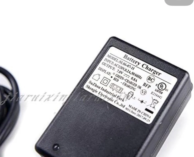 7.0V 0.8A Ride-On Toy and 6V Electric Vehicle Battery Charger Adapter with B Plug - Image 2