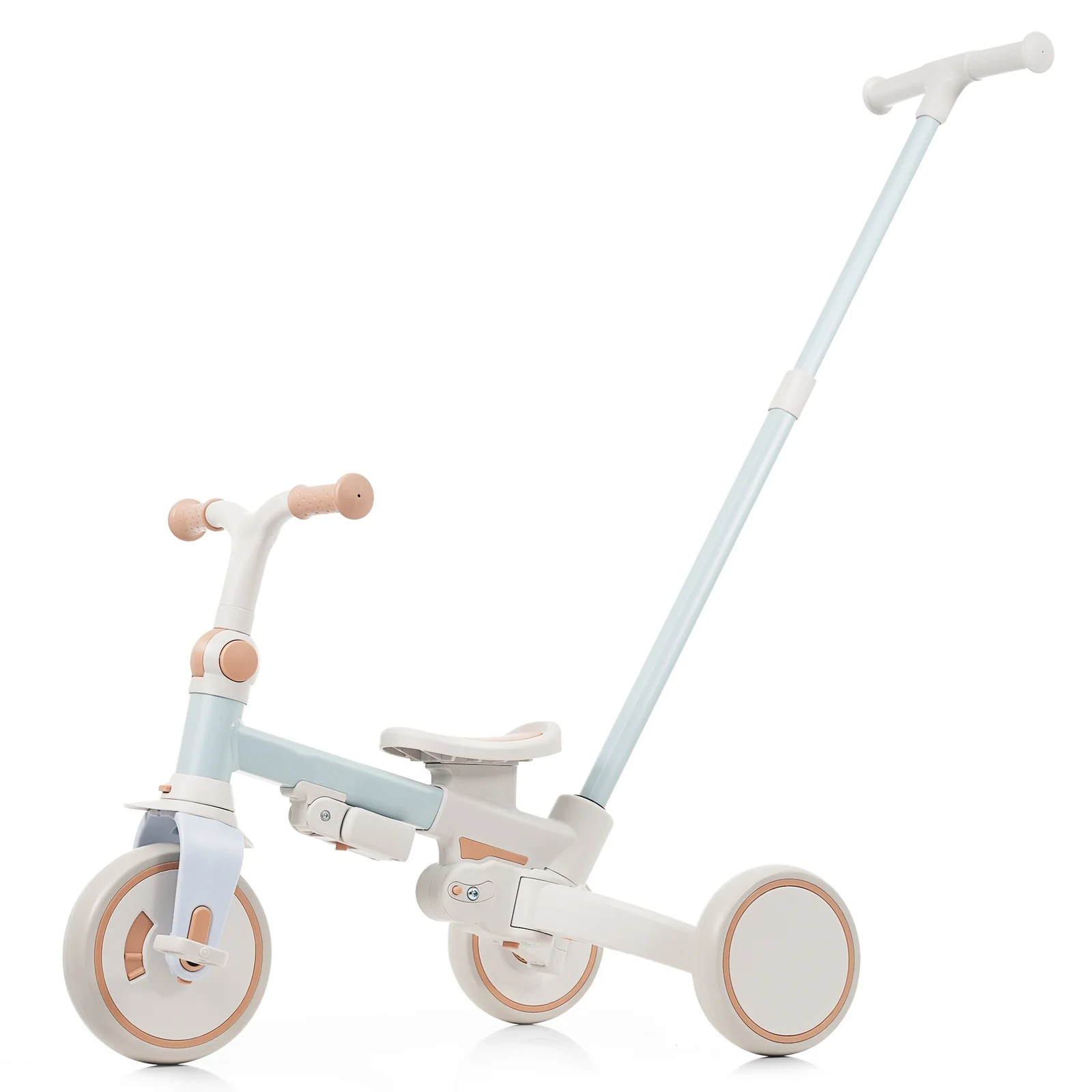 Foldable Baby Toddler Tricycle with Removable and Adjustable Parent Push Handle - Image 8