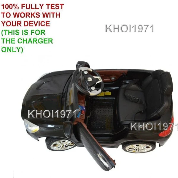 8-FT AC Adapter Charger for Kids Ride-On Car with Remote Control Black TY557898 - Image 3