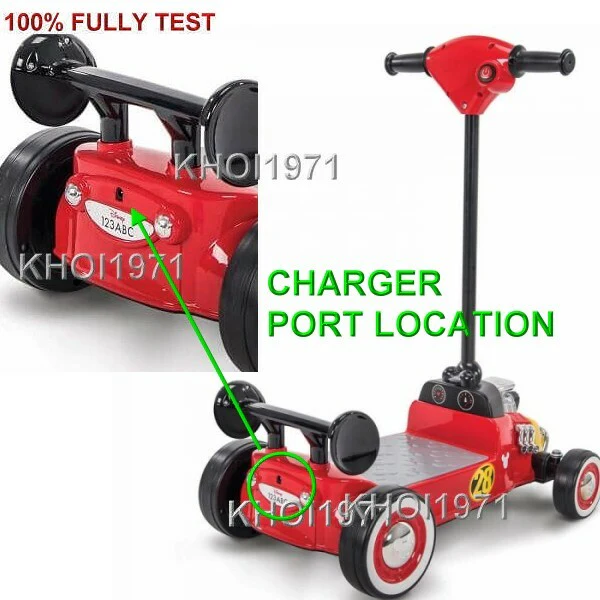 8 Ft AC Wall Charger Adapter for Huffy Disney Mickey Mouse Ride-On Scooter Model 18328 - Image 3