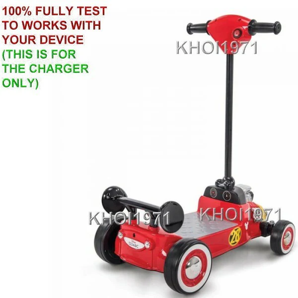 8 Ft AC Wall Charger Adapter for Huffy Disney Mickey Mouse Ride-On Scooter Model 18328 - Image 4
