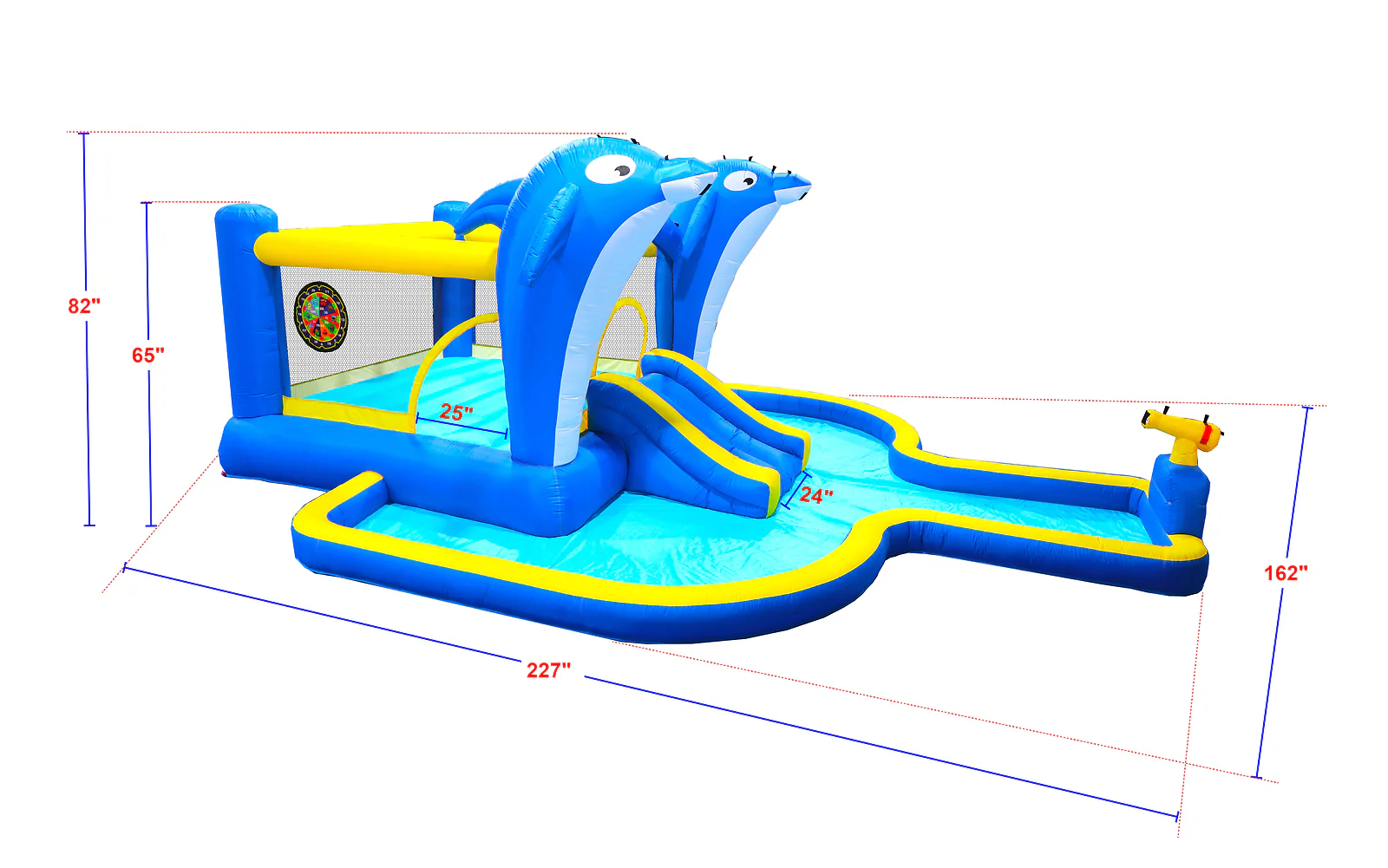 8-in-1 Inflatable Water Slide and Trampoline Bouncing House for Outdoor Garden Fun - Image 10