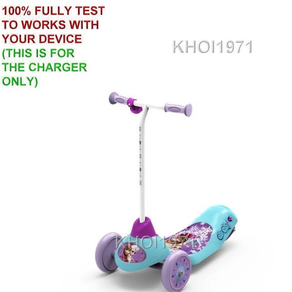 3-Wheel Electric Scooter with Charger and AC Adapter Safe Start Disney Frozen Design - Image 2